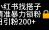 （6807期）小红书找搭子暴力精准锁粉+引流日引200+精准粉
