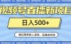 视频号直播新项目，通过简单的人货场，狂撸自然流，日入500+【260G资料】