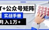 AI流量主系统课程基础版1.0，GPT+公众号矩阵实战手册【揭秘】