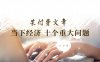 公众号付费文章《当下经济十个重大问题》覆盖了大家关心的全部经济类话题