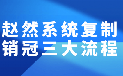 赵然系统复制销冠三大流程
