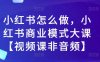 小红书怎么做，小红书商业模式大课【视频课非音频】