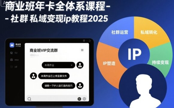 商业班年卡全体系课程-社群私域变现ip教程2025